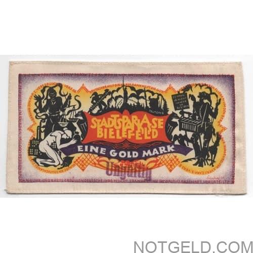silk 1 goldmark - with stamp - 'Ungultig'!!