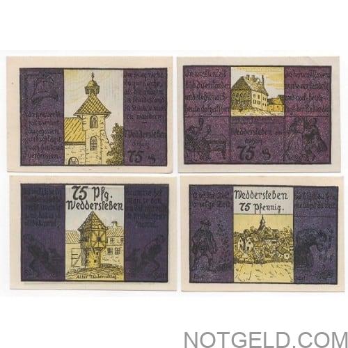 Weddersleben - set of 4 x 75pf pieces!