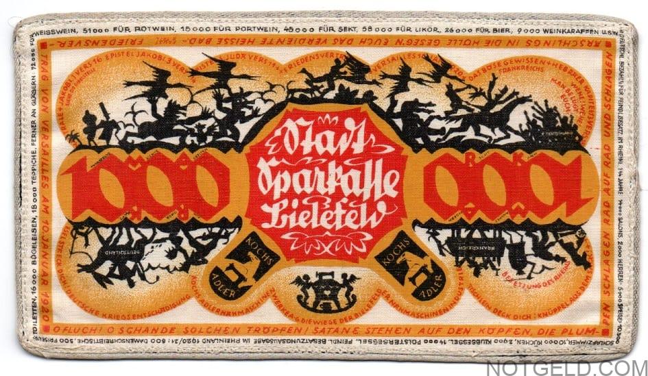 Bielefeld - linen 1000m (yellow) with cream border 13x - Image 2