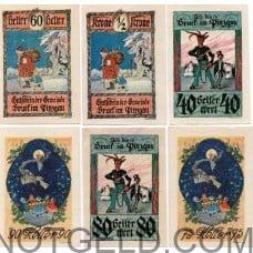 AUSTRIAN 'devil figure' set of 6 pieces (black)