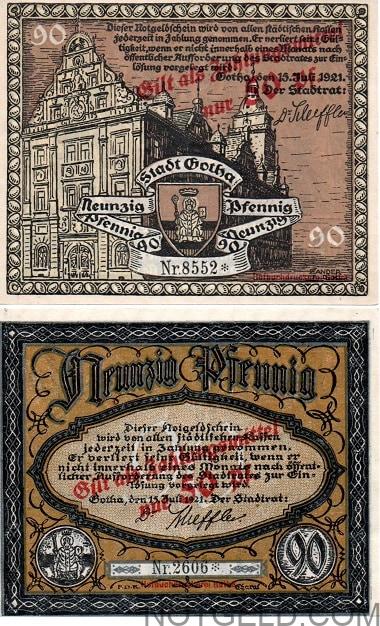 Gotha - set of 2 with overprint
