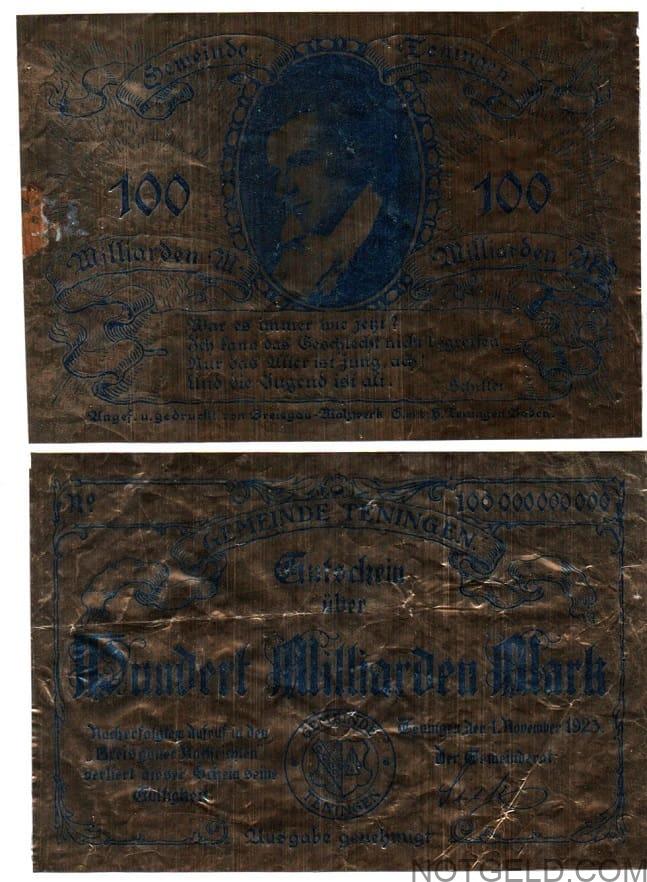 Teningen - 2 x gold aluminium foil (uniface) pieces! - Image 2