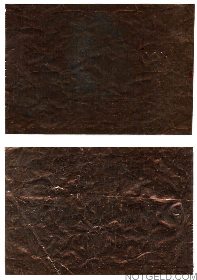 Teningen - 2 x gold aluminium foil (uniface) pieces! - Image 3