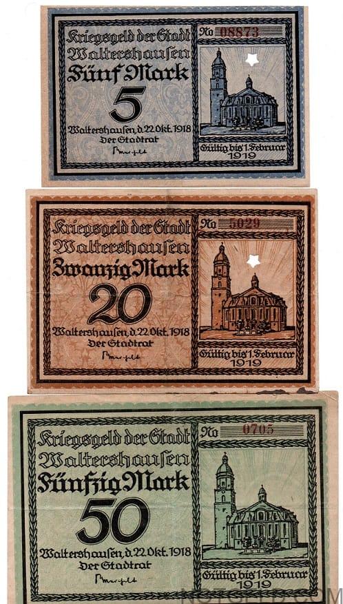 Waltershausen - set of 3