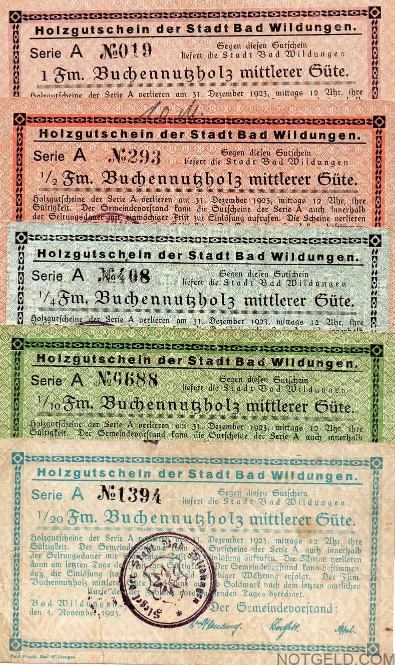 Wildungen, Bad - set of 5 beechwood timber!!
