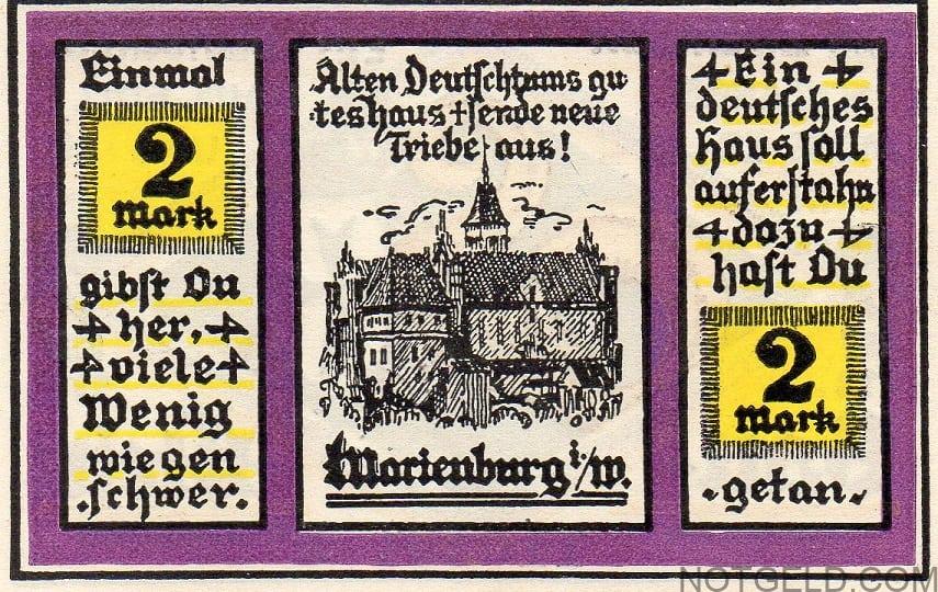 Marienburg scarce 2m - Image 2