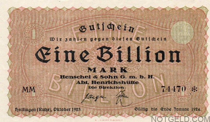 Hattingen 'Henschel' (1 Billion)!