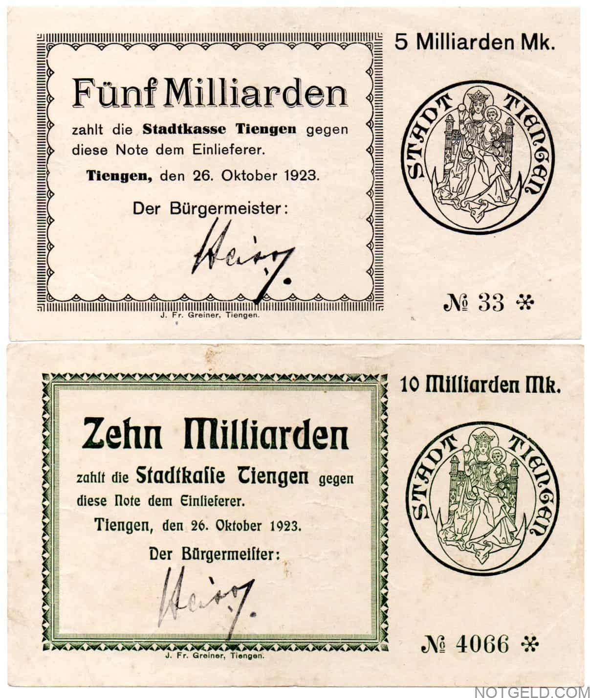 Tiengen 2 notes