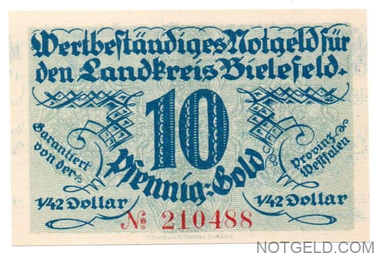 Bielefeld 10 gold pfennig