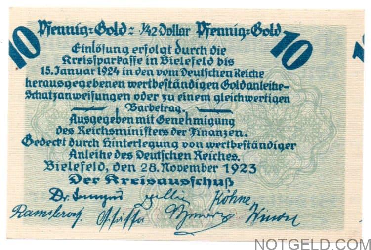 Bielefeld 10 gold pfennig - Image 2