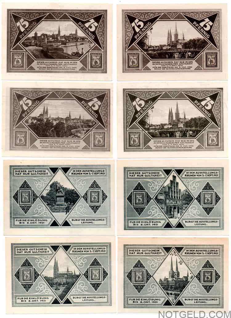 Luebeck stamp exhibition 75pf - choose 2 pieces - Image 2