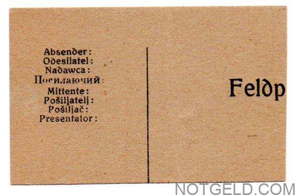 Altenmarkt - 50 heller (hand-written) on military postcard! - Image 3