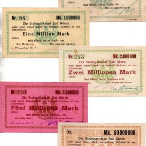 inflationary notgeld from 1923 Bad Kosen