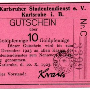 Karlsruhe 10 goldpfennige