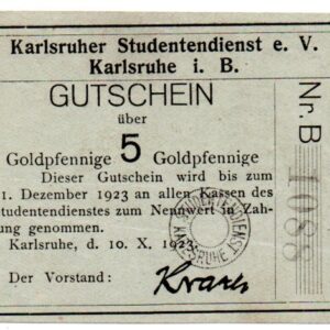 Karlsruhe 5 goldpfennig