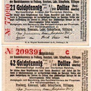 Freiburg - 21 & 42 goldpfennig