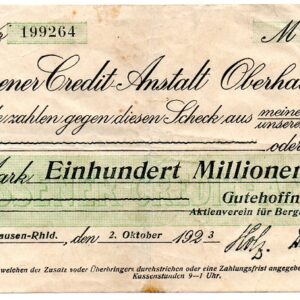 Oberhausen 100 million mark (2 Oktober 1923)