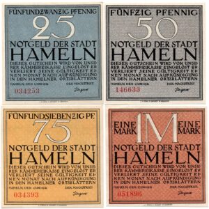 Hameln - set of 4 square notes