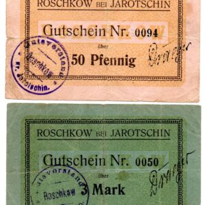Roschkow bei Jarotschin - 2 x scarce 1914