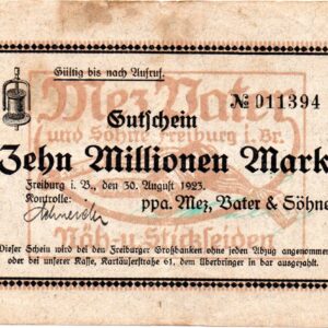 Freiburg 10 million (issued on wallpaper)!!