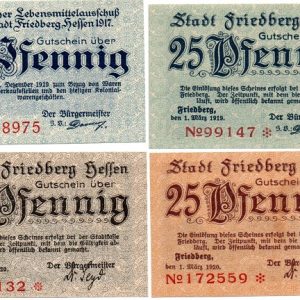 Friedberg - 4 x 25pf variants!