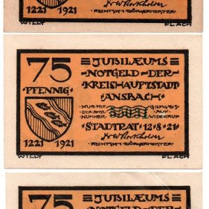 Ansbach - 75pf (yellow) uncommon variant single piece