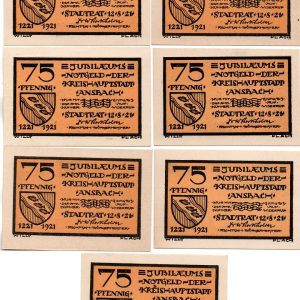 Ansbach - set of 7 x 75pf (yellow)