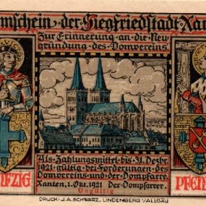 Xanten - scarce 50pf 'Drachenkampf' (specimen)!