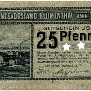 Blumenthal 25pf- SPECIMEN! (1918)!