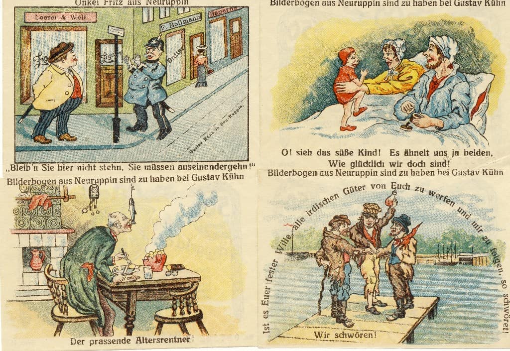 Neuruppin - set of 4 comical!