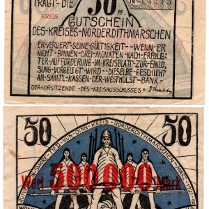 Norderdithmarschen ('KREIS') overprint - 500,000 mark!!