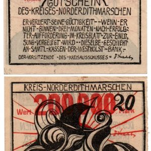 Norderdithmarschen ('KREIS') overprint - 200,000 mark!!