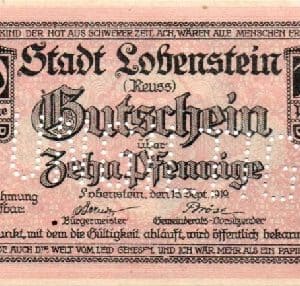 Lobenstein 10pf (specimen)!!