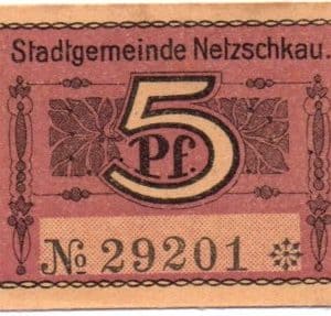 Netzschkau 5pf small sized piece.