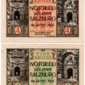 Salzburg 2 x 4 kronen variant pieces!